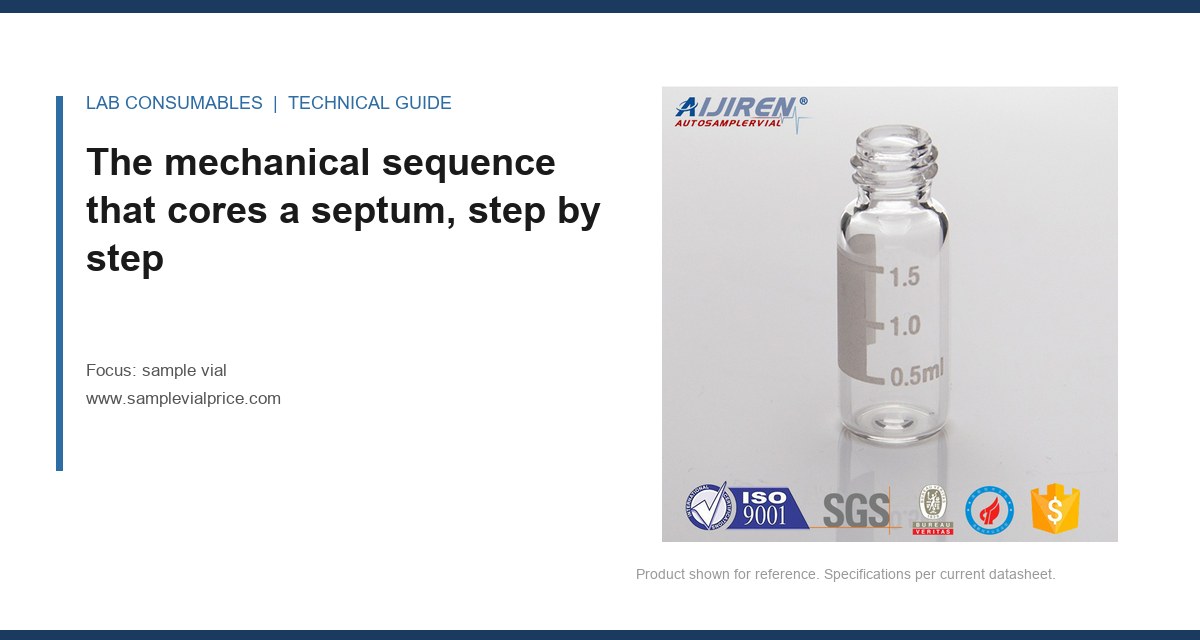 The mechanical sequence that cores a septum, step by step