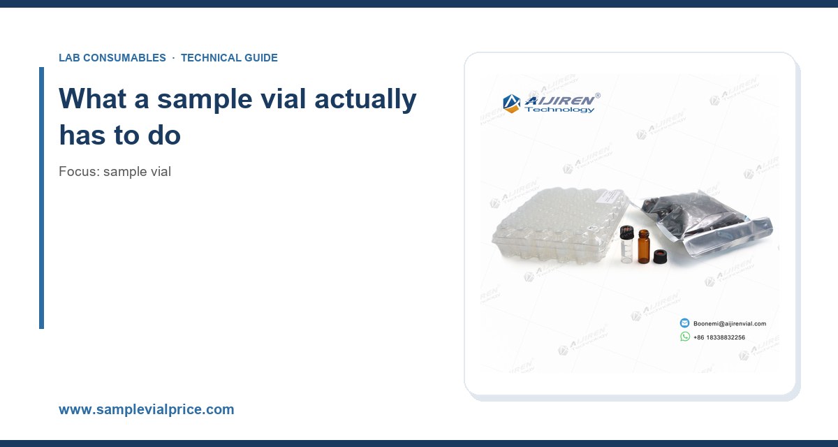 What a sample vial actually has to do