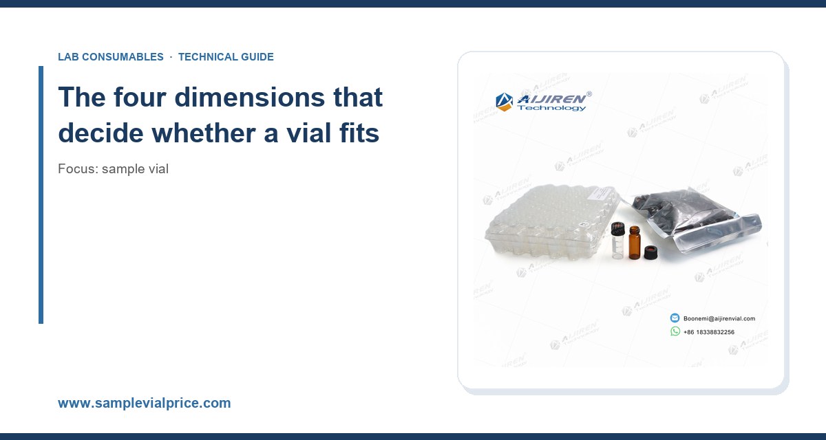 The four dimensions that decide whether a vial fits