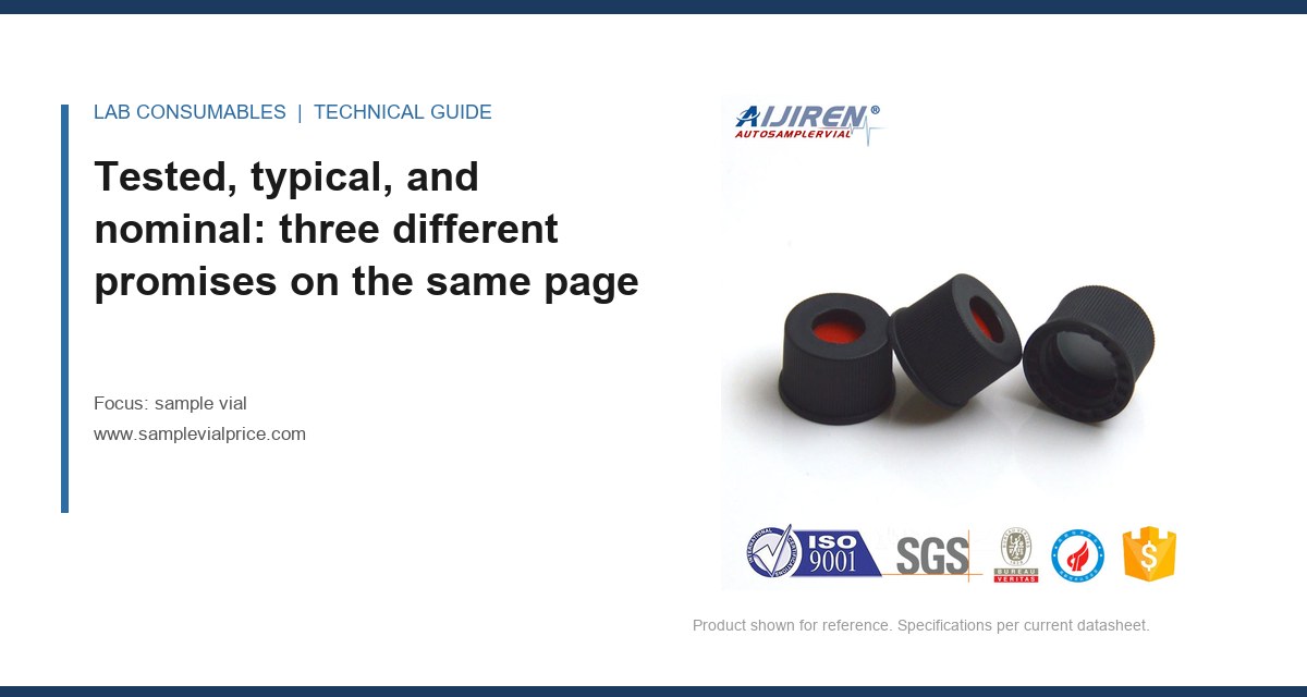 Tested, typical, and nominal: three different promises on the same page