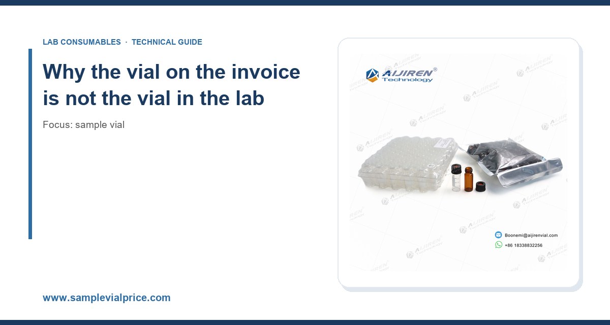 Why the vial on the invoice is not the vial in the lab