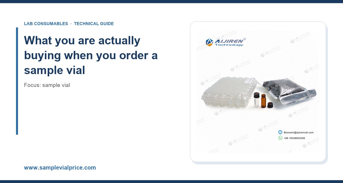 What you are actually buying when you order a sample vial