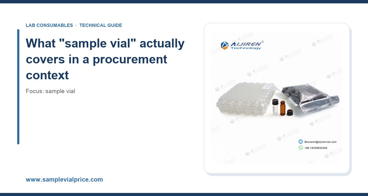 What “sample vial” actually covers in a procurement context