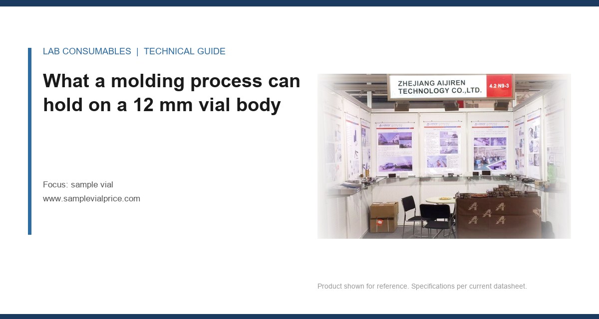 What a molding process can hold on a 12 mm vial body